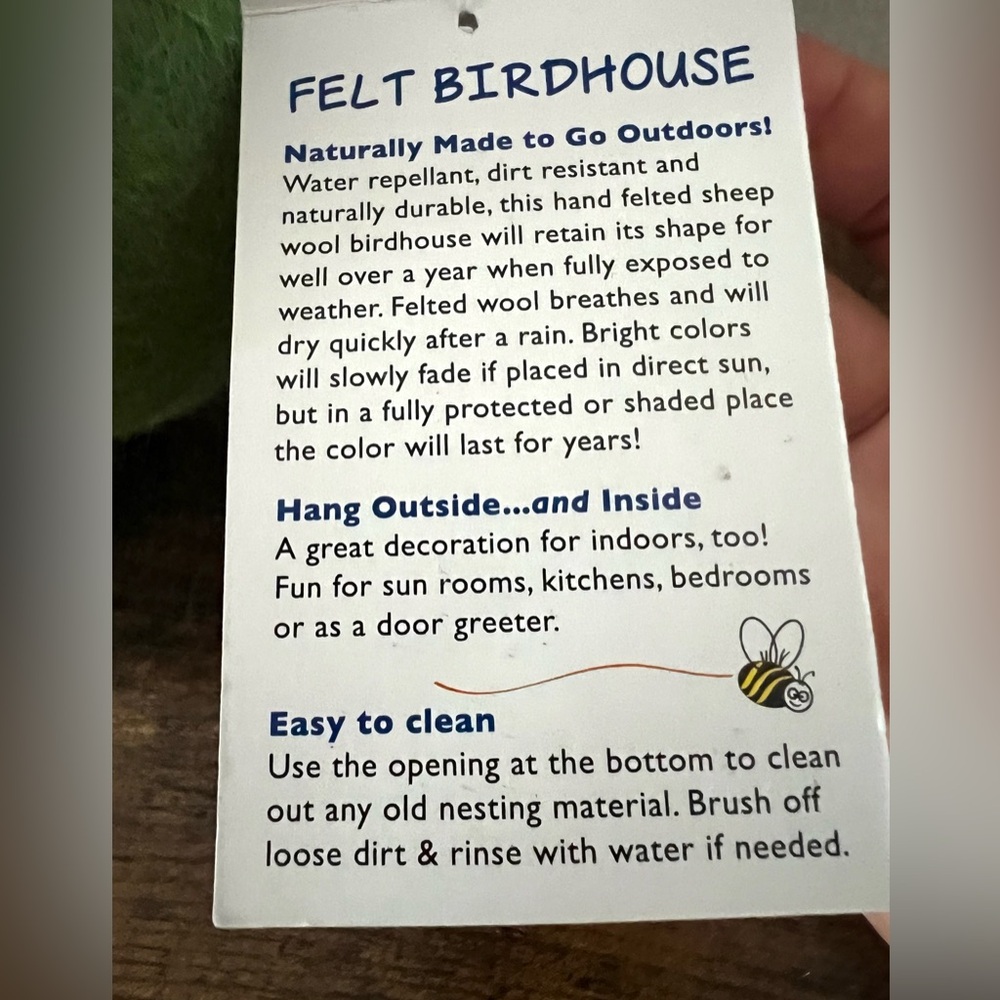 NWT! Felt Birdhouse Raspberry Caterpillar 🐛 - Picture 4 of 6